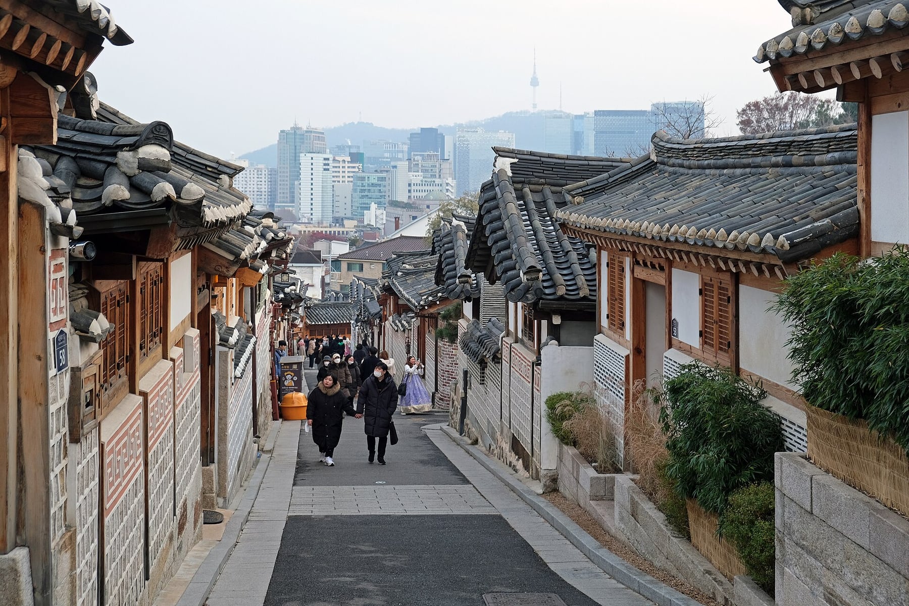Bukchon Hanok Village in Seoul, South Korea