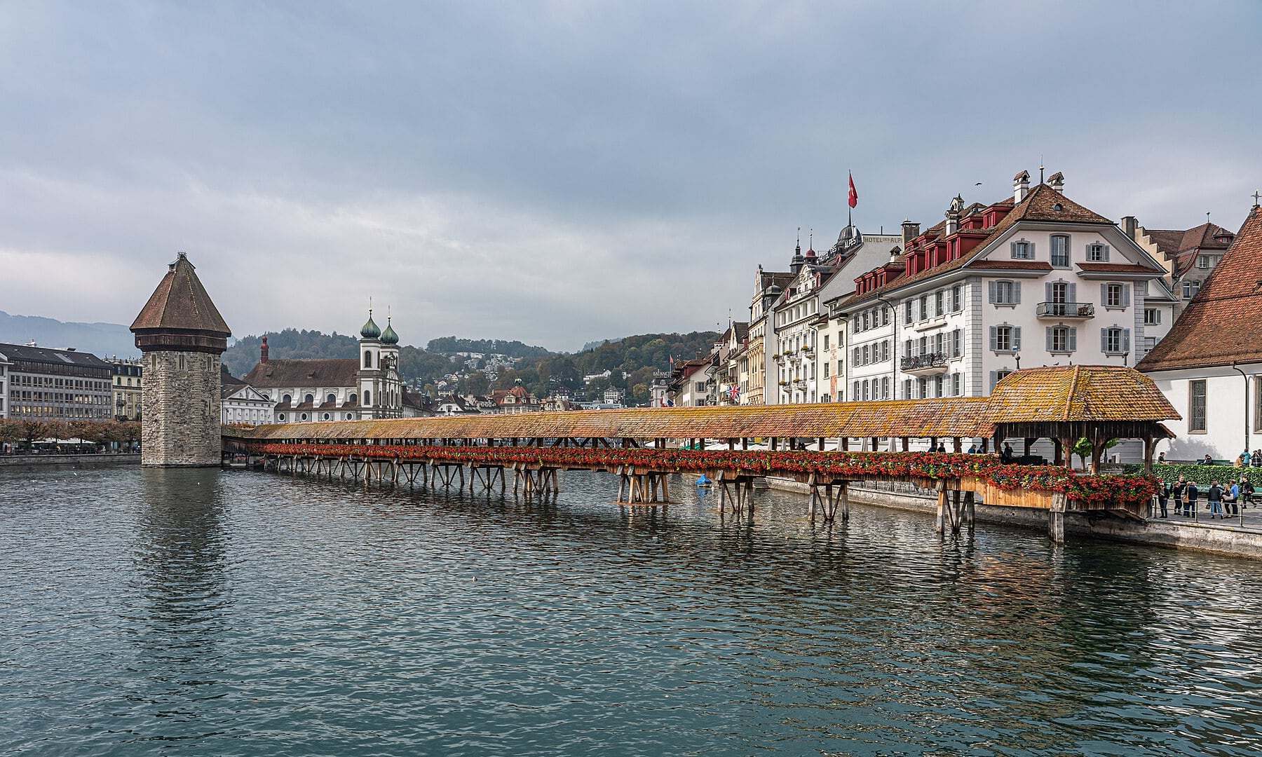 Chapel Bridge in Lucerne, Switzerland