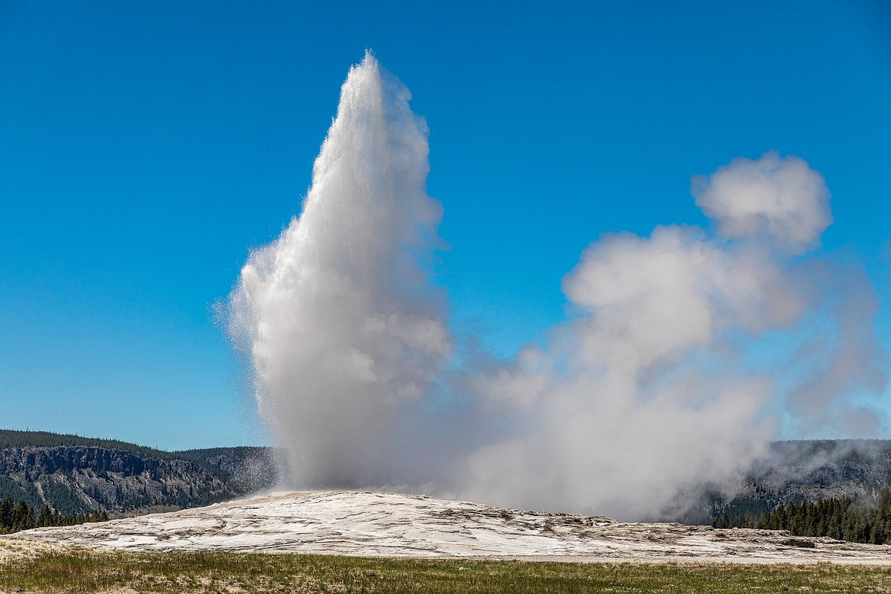 Old Faithful in Yellowstone, United States