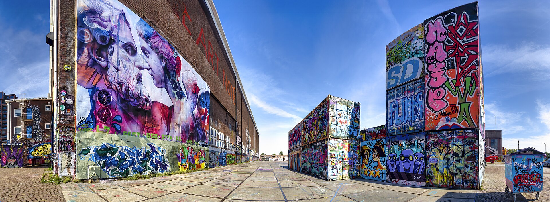 Panorama of the NDSM area in Amsterdam Noord