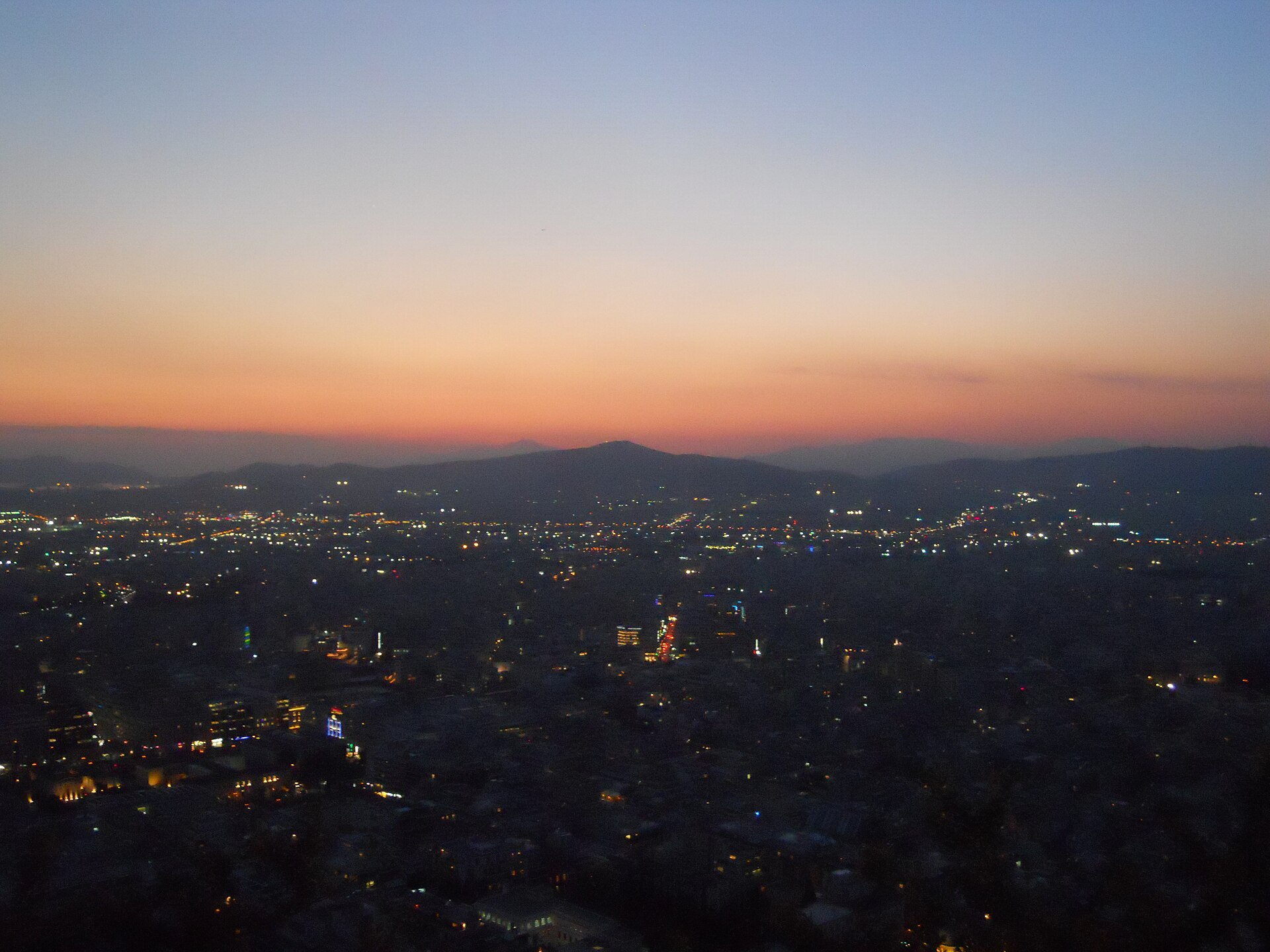 Athens skyline seen from Mount Lycabettus