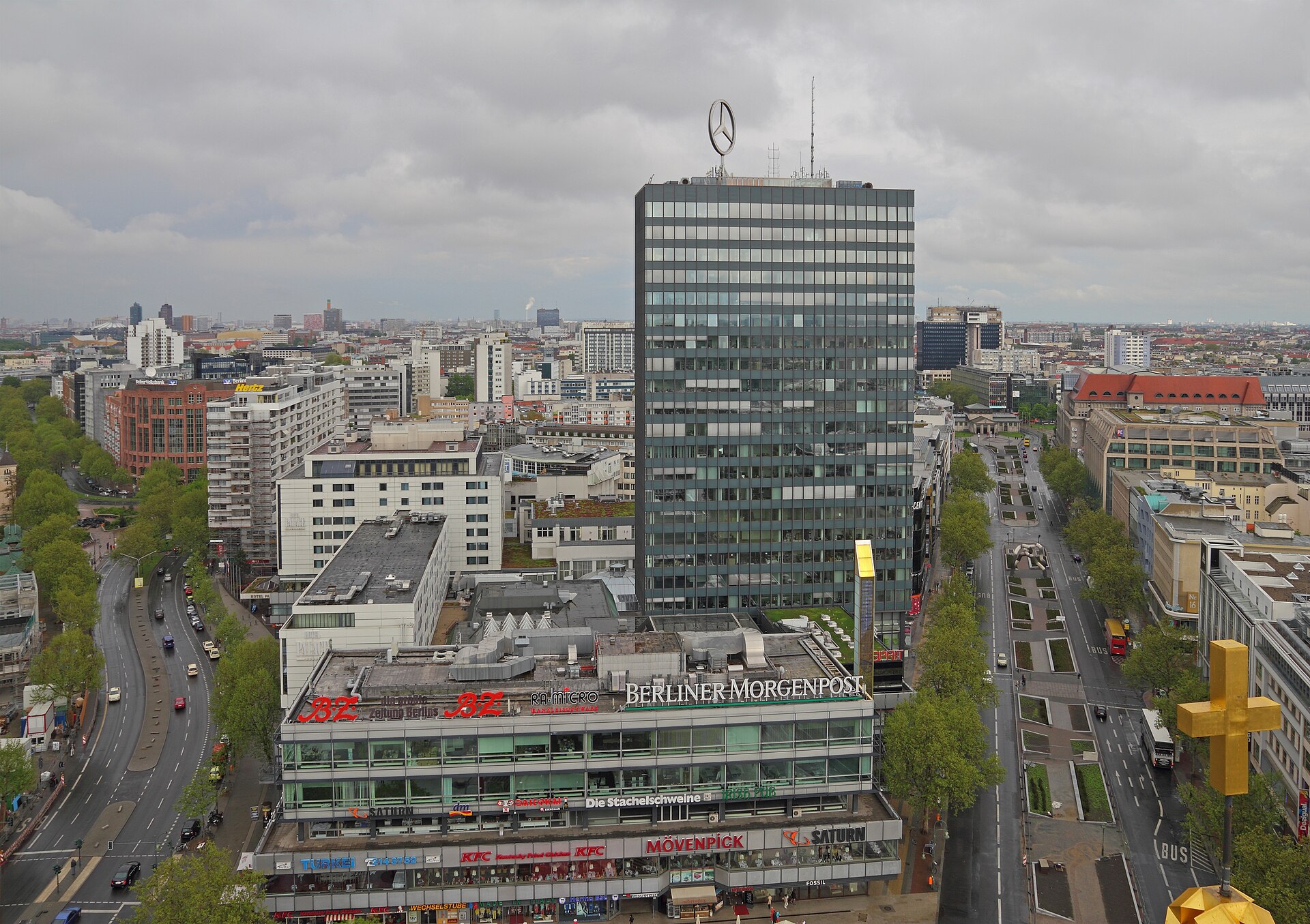 City West skyline near Kurfürstendamm in Berlin