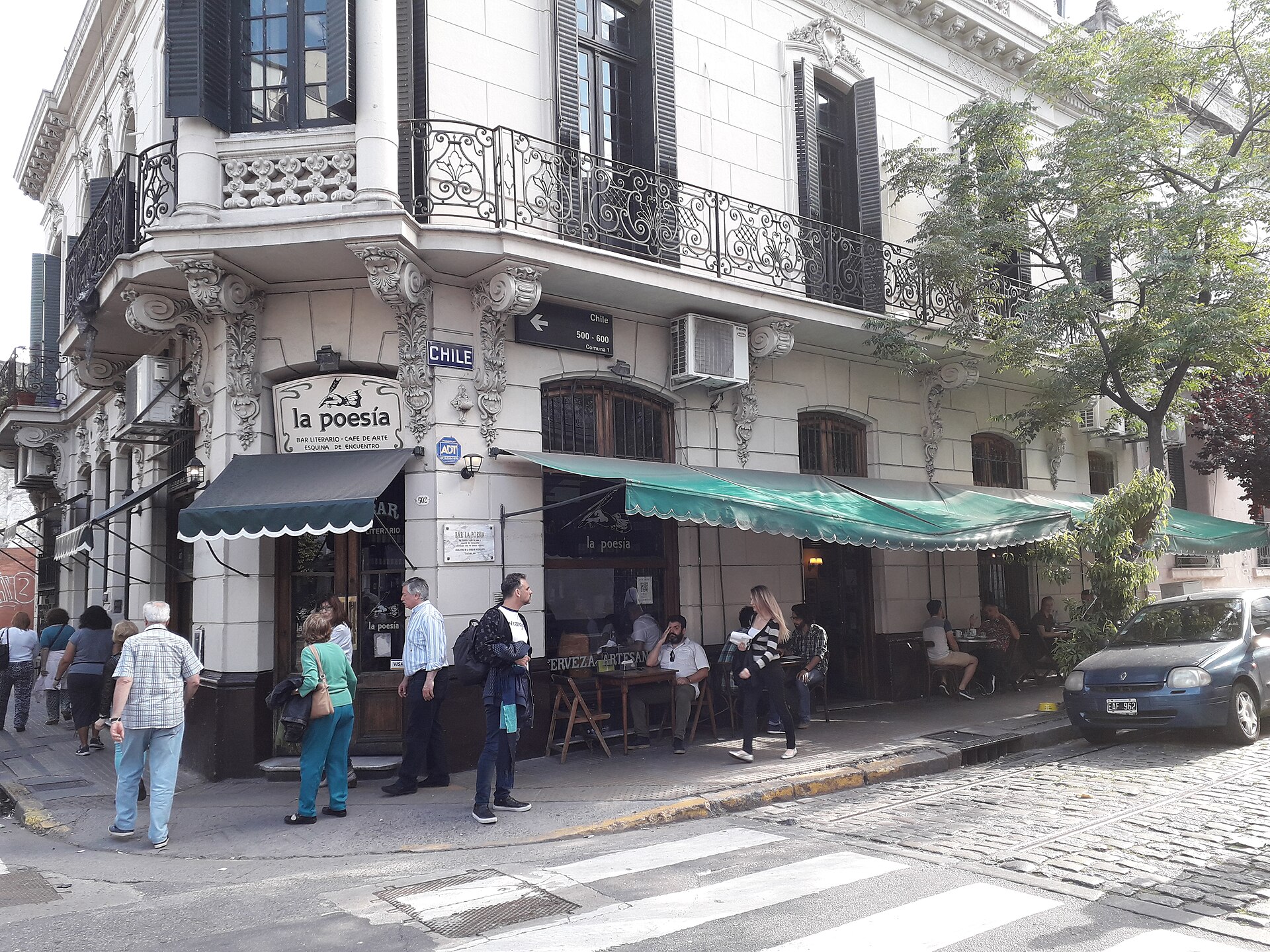 Cafe frontage in San Telmo, Buenos Aires