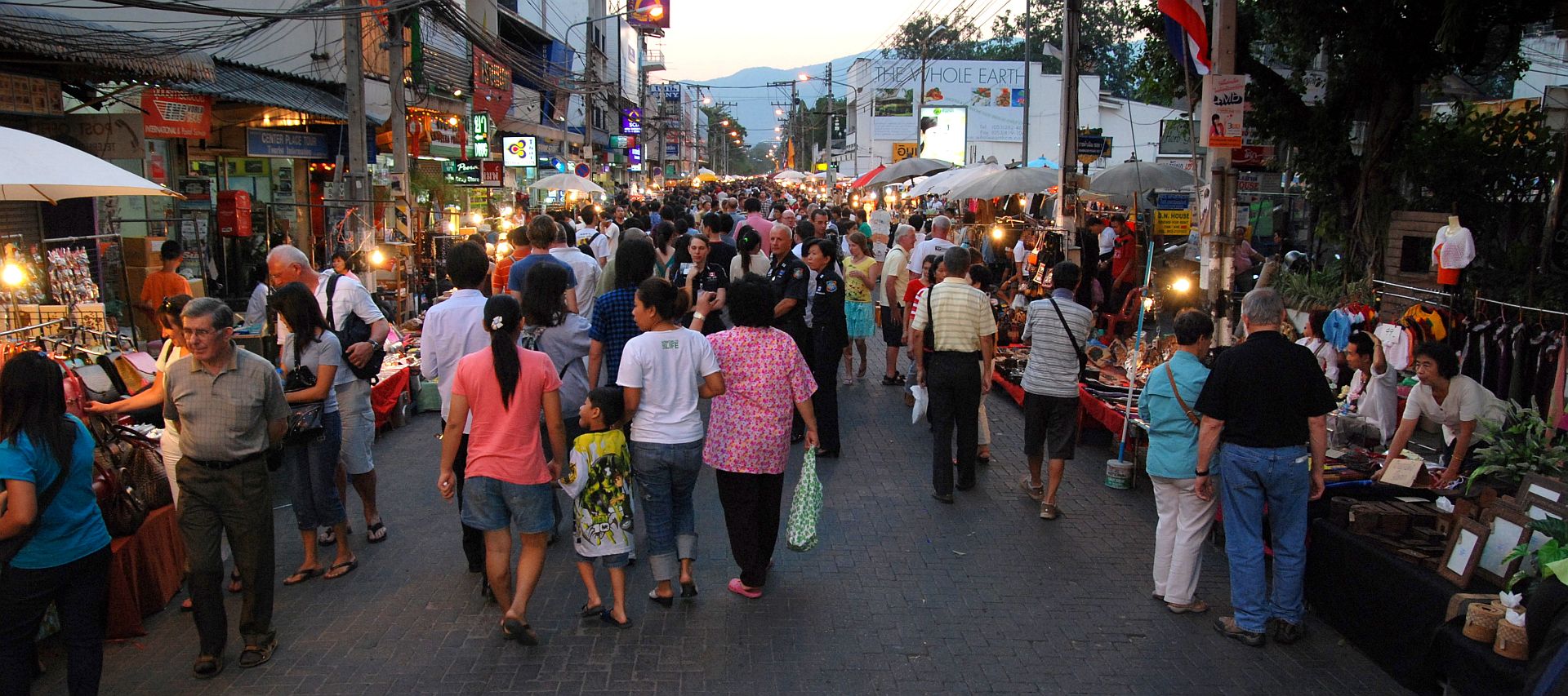 Sunday walking street market in Chiang Mai
