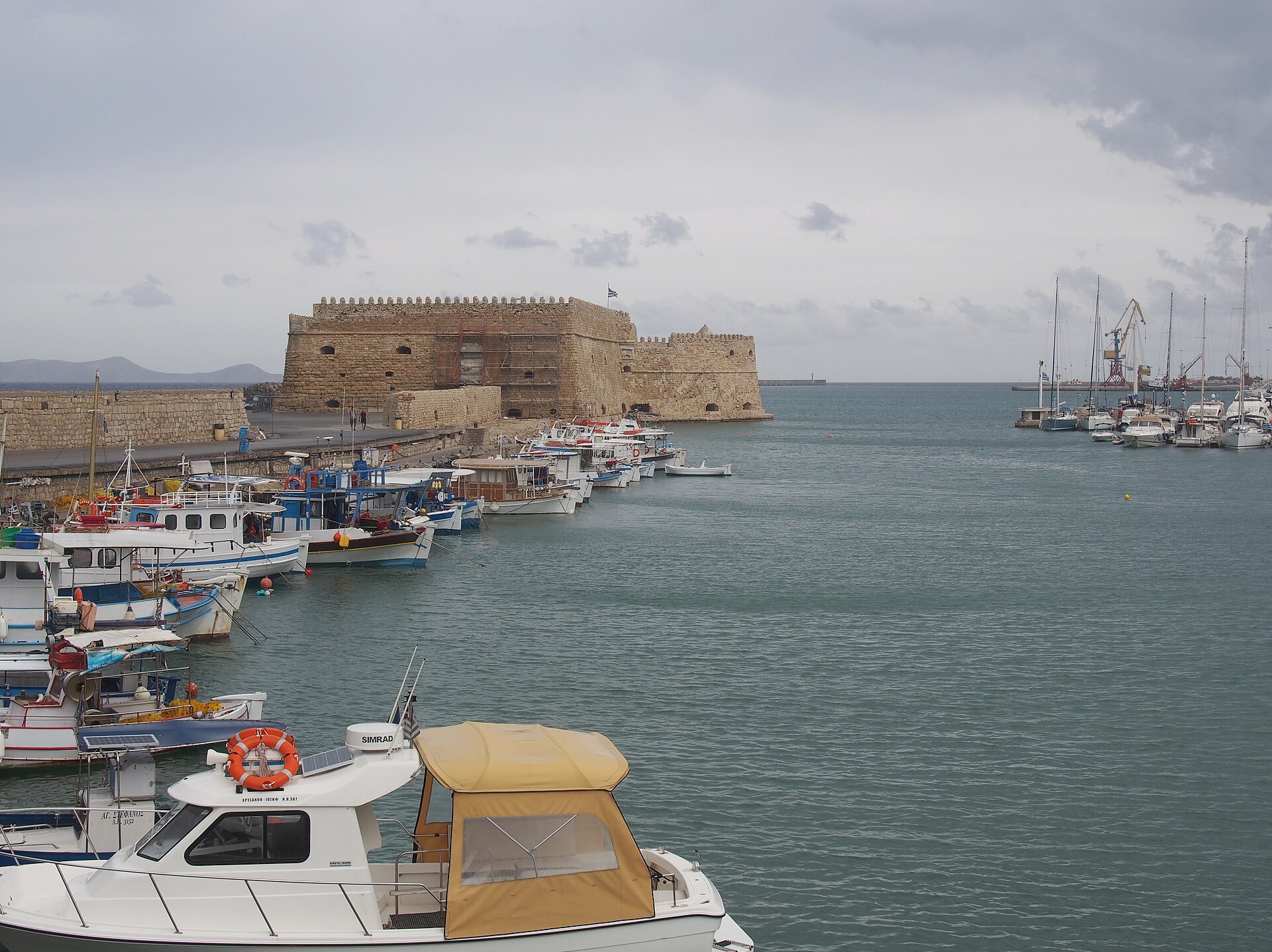 Koules Fortress at the port entrance in Heraklion on Crete