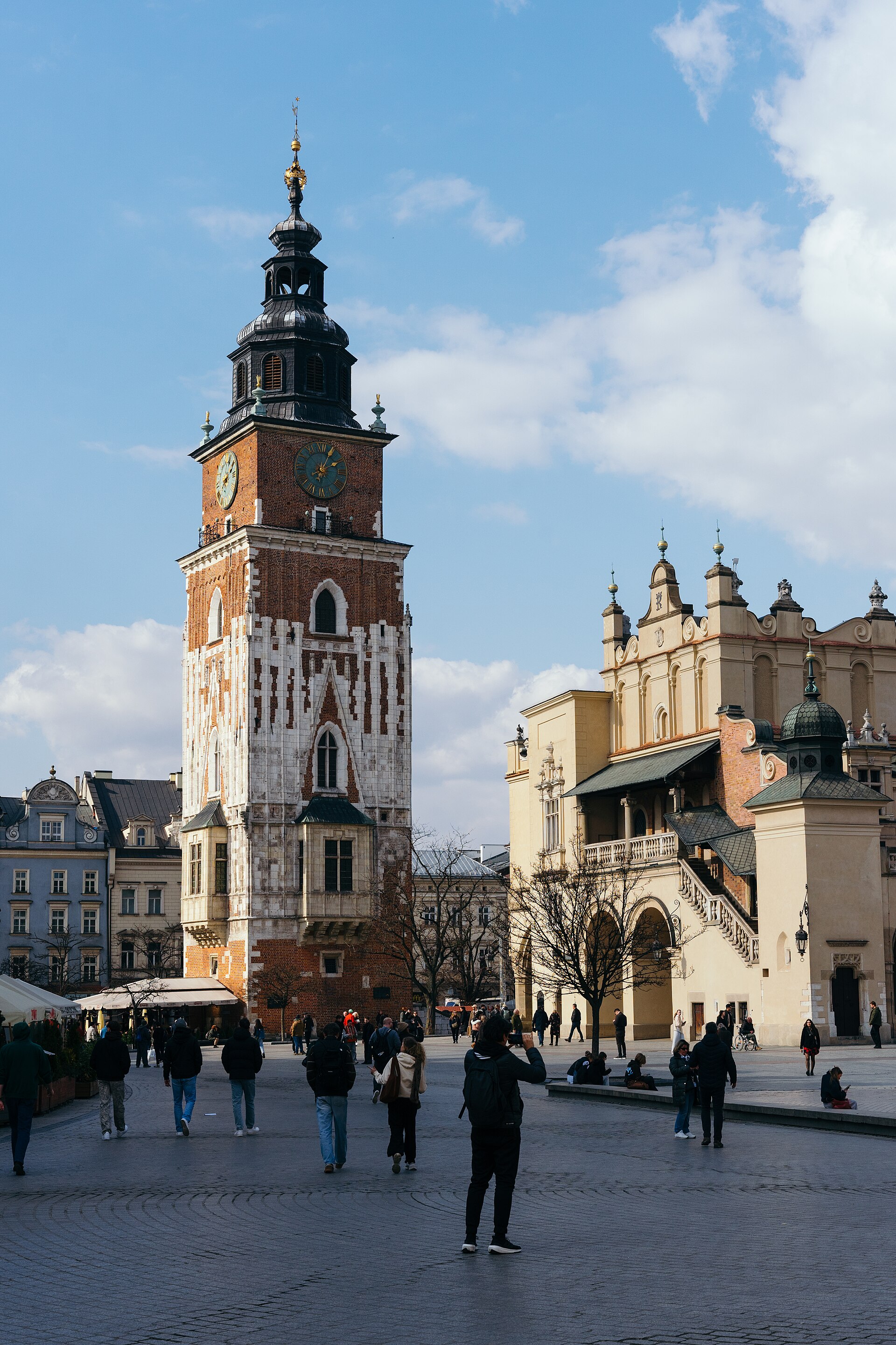 Town Hall Tower and Cloth Hall on Krakow's Main Market Square