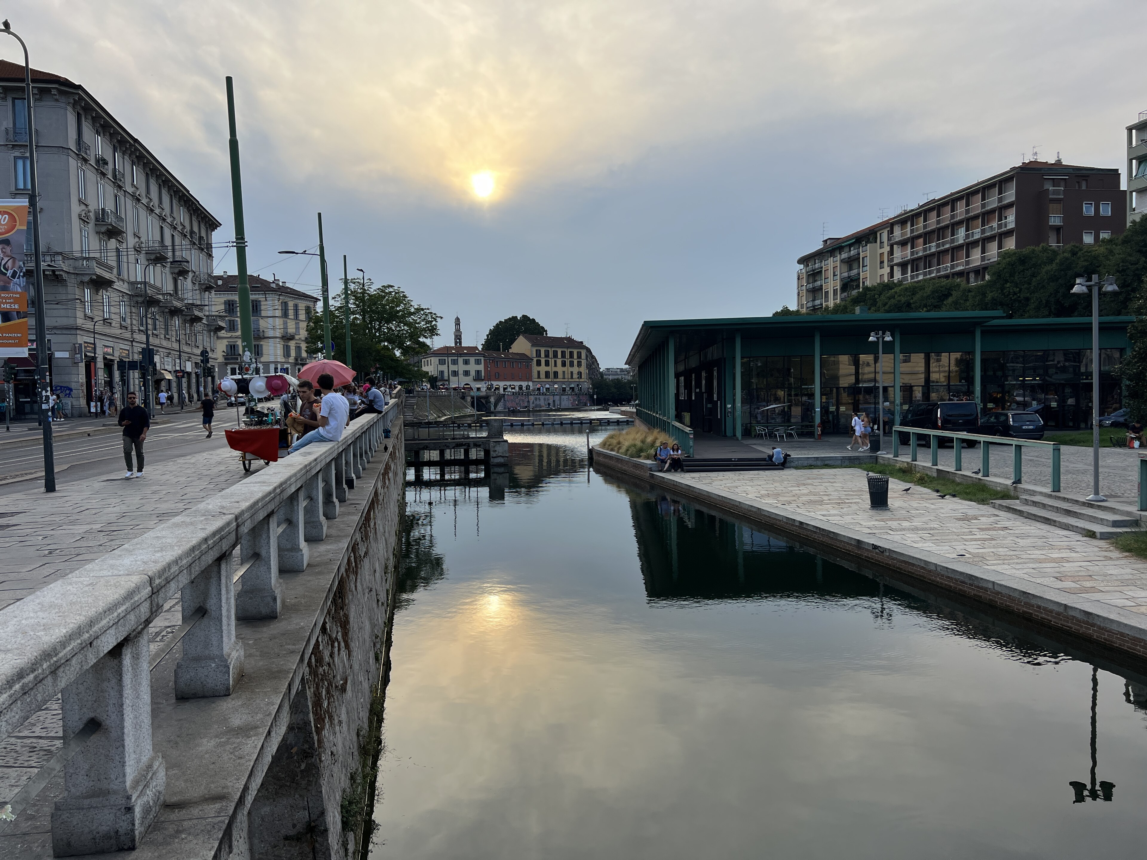 Navigli canal corridor in Milan
