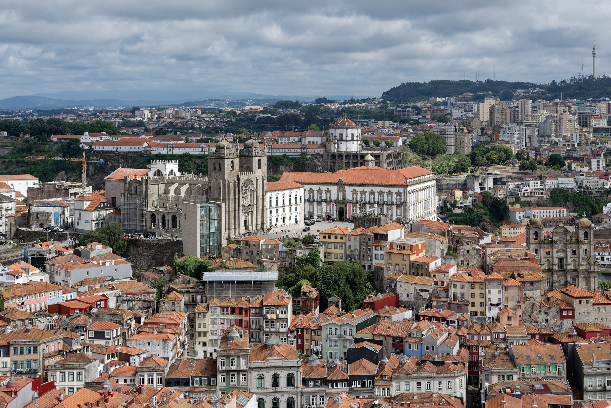Porto Cathedral seen from Clérigos Tower