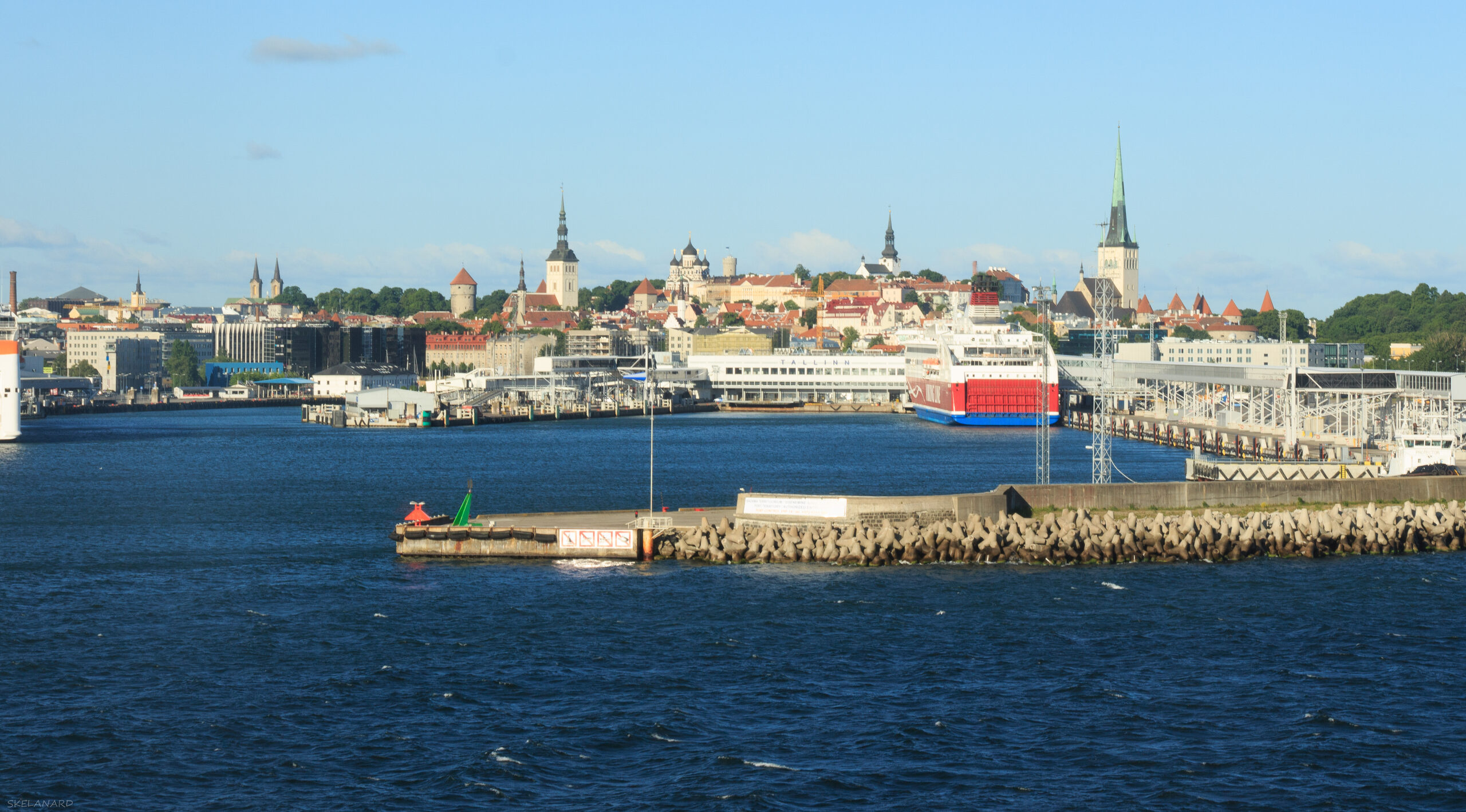 Tallinn Old Town skyline from the Gulf of Finland