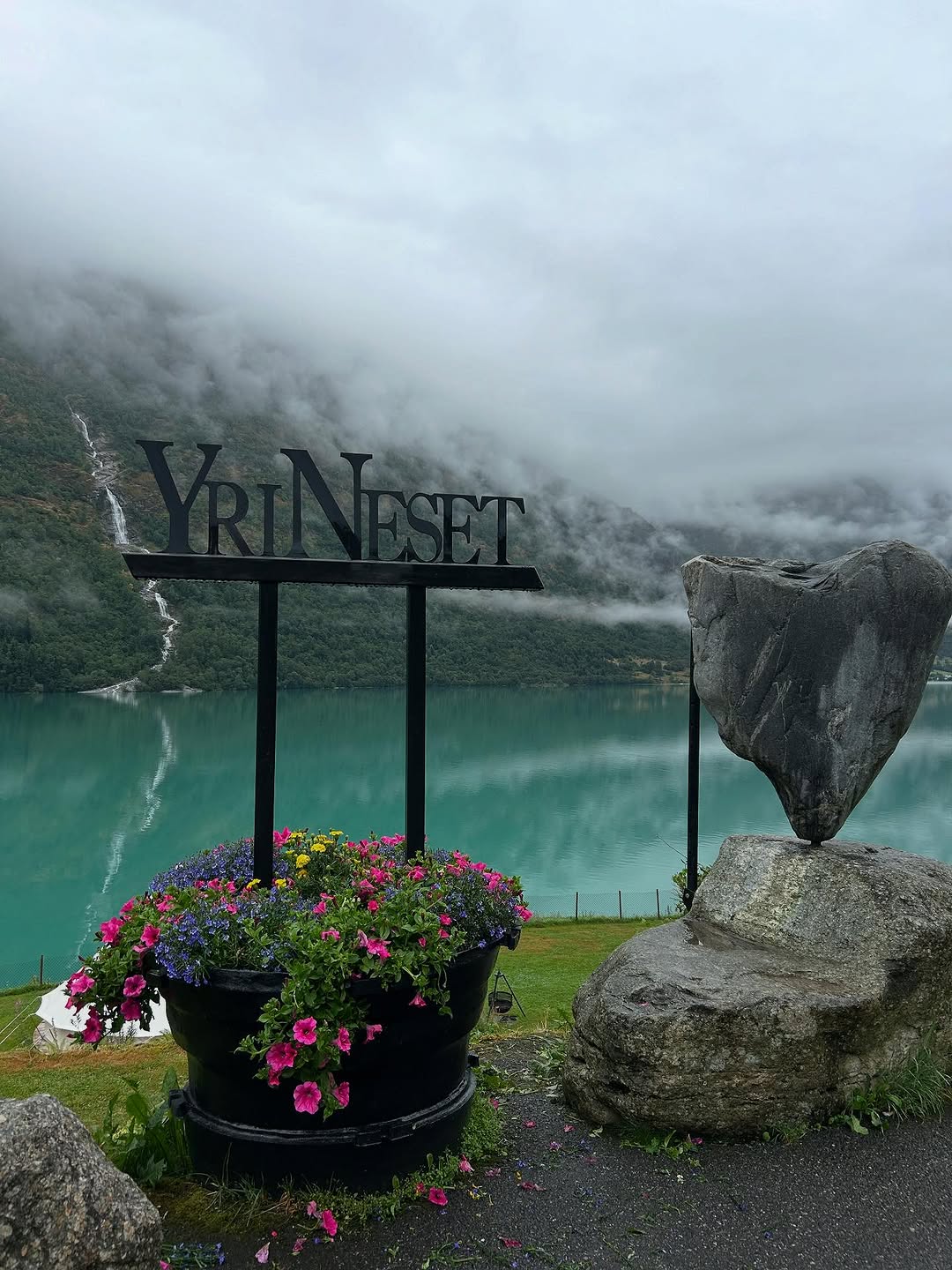 This is Yri Neset, a picturesque point as you drive inland from Olden, a town in Stryn municipality. #loen #stryn #norway #yrineset #beauty