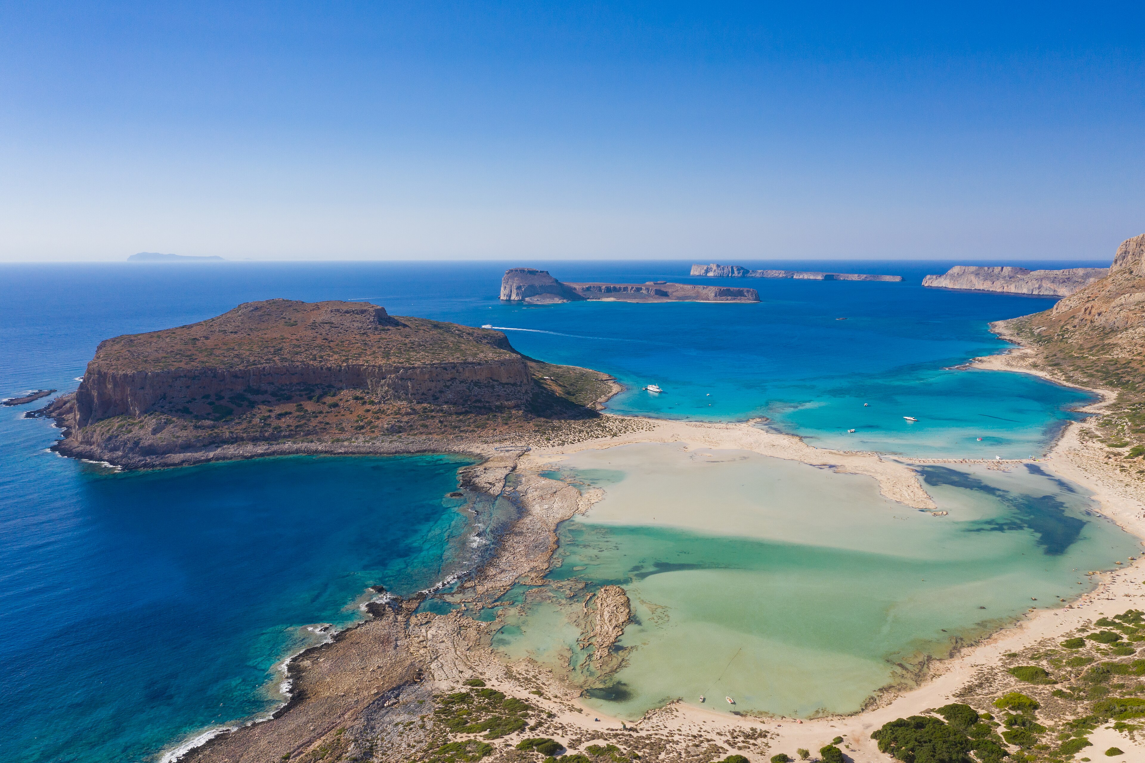 Balos Lagoon in Crete seen from above
