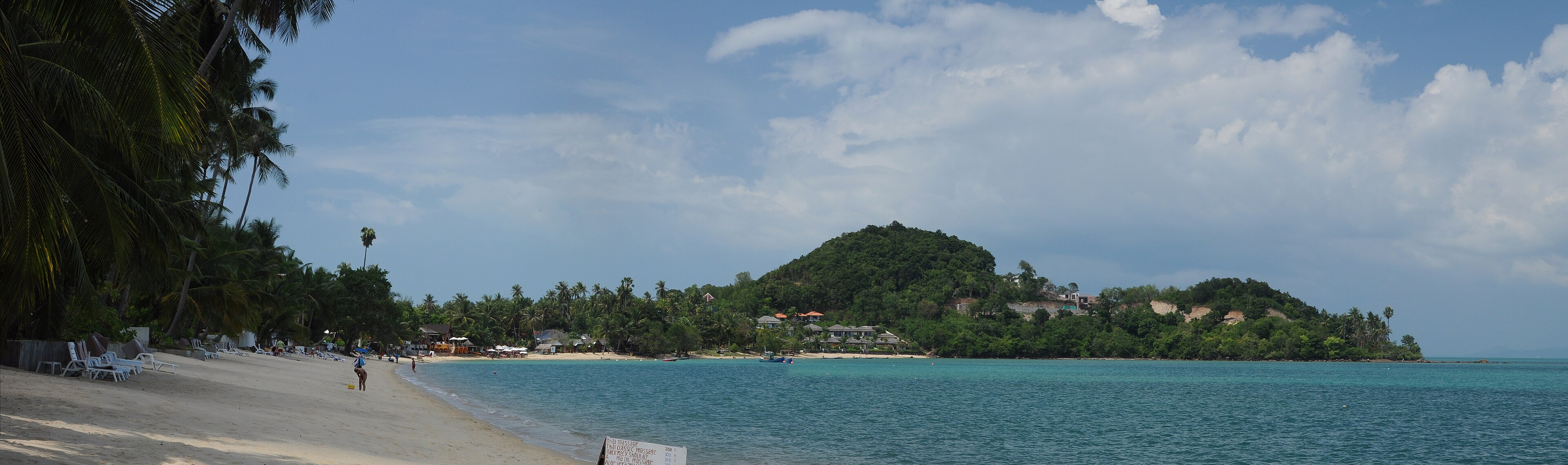 Beach and bay view across Koh Samui