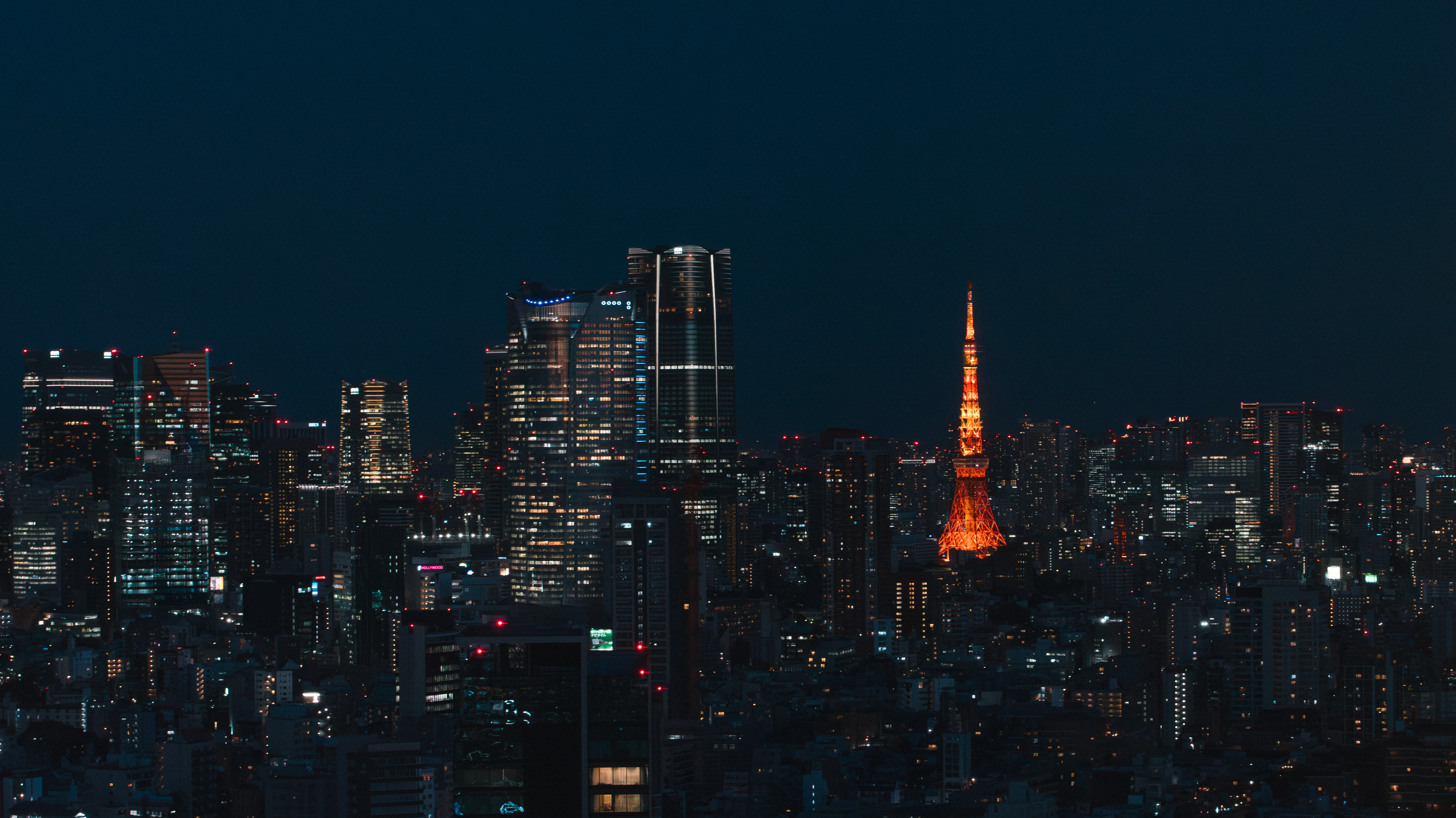 Tokyo night skyline in Minato City, Japan