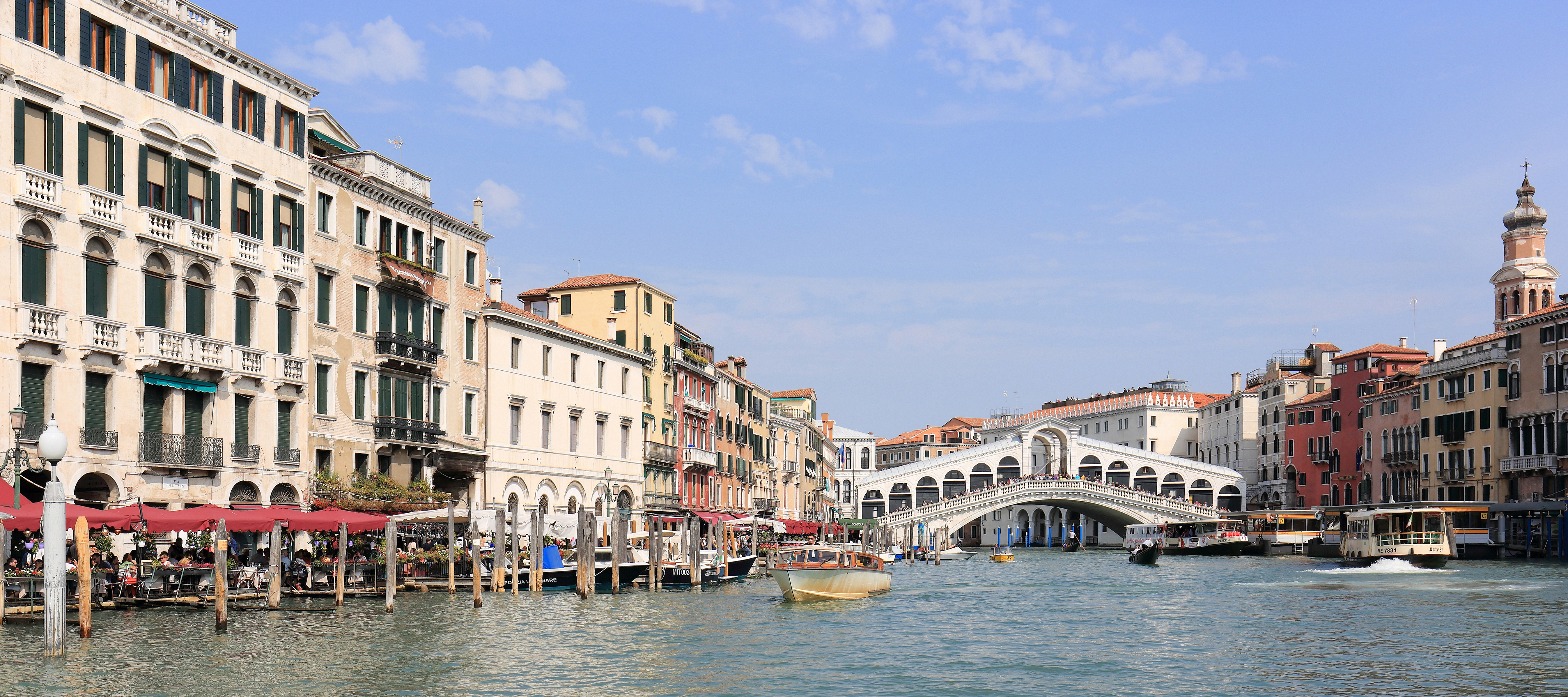 Grand Canal and the Rialto Bridge in Venice